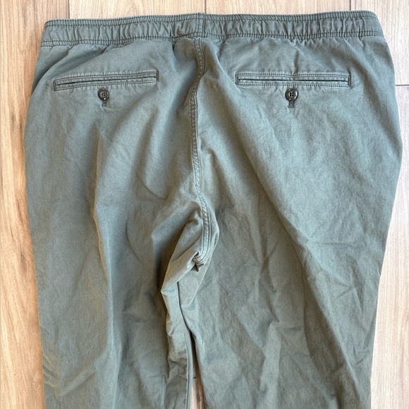Gap Mens Size Large Olive Green Jogger Chino Pants 100% Cotton Preppy - Picture 7 of 9